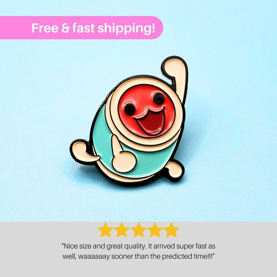 Taiko no Tatsujin Enamel Pin - Vibrant Drum 'n' Fun Game Badge - Rhythm Gaming