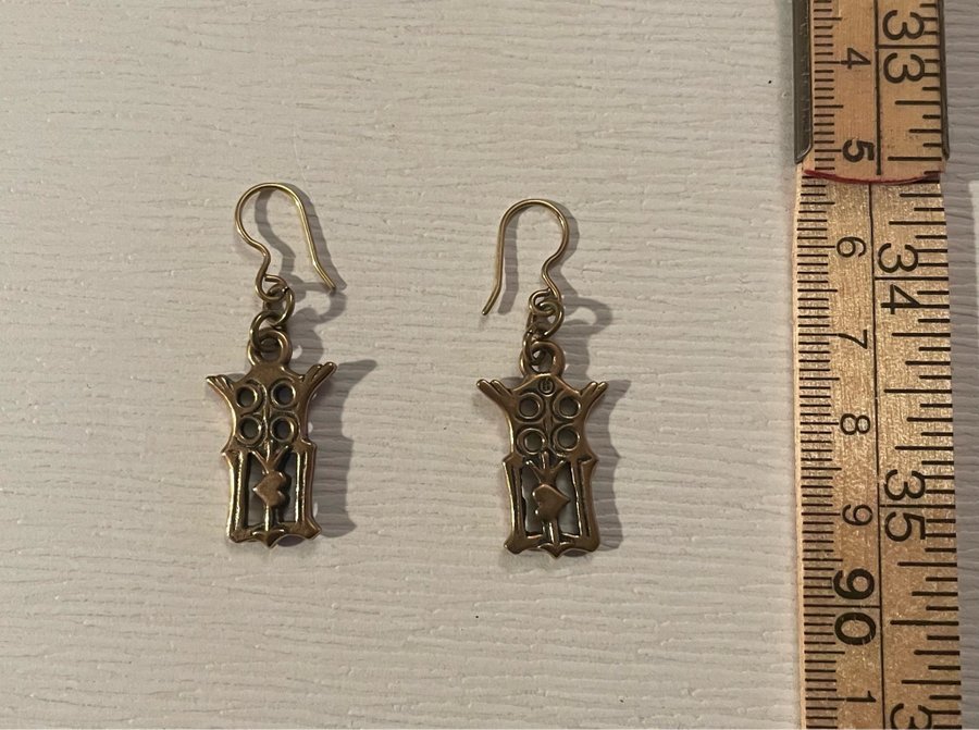 Kalevala Virgin Mary Earrings Bronze