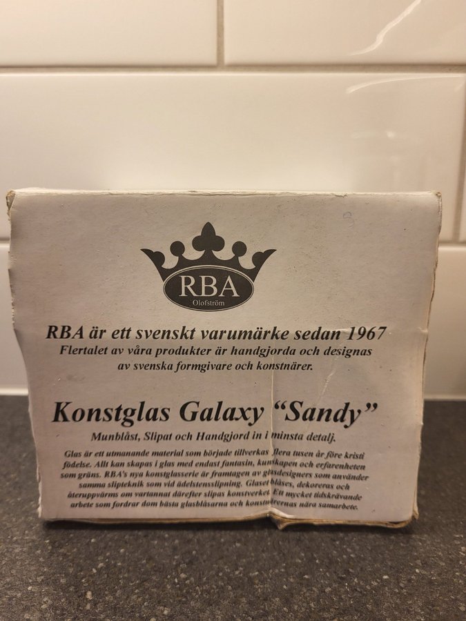 Konstglas Galaxy Sandy ljuslykta