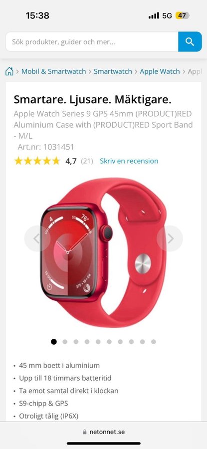 Apple Watch Series 9 GPS 45mm