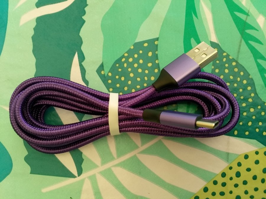 USB-kabel för data och laddning 2m violett