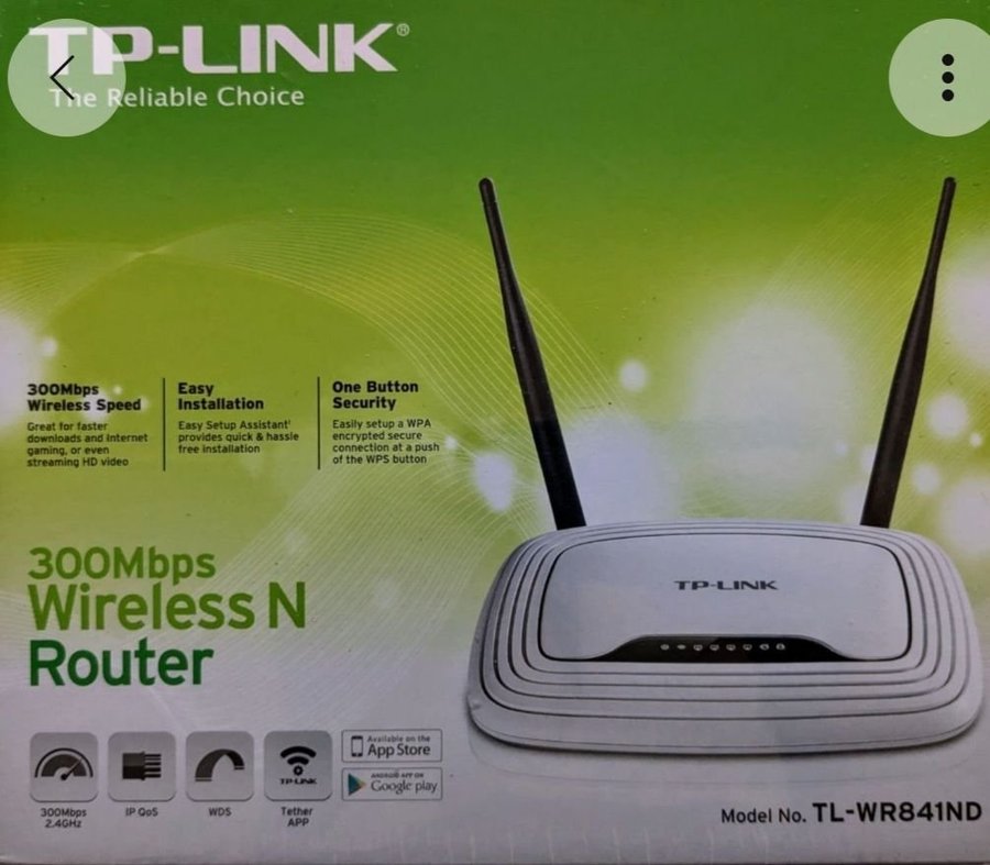 TP-Link TL-WR841ND 300Mbps Trådlös N Router