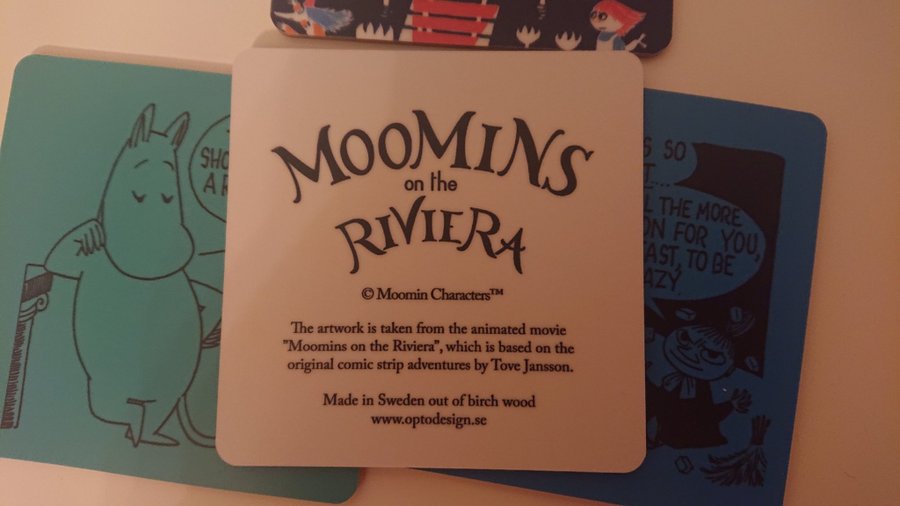 Mumin glasunderlägg coasters 4-pack nya