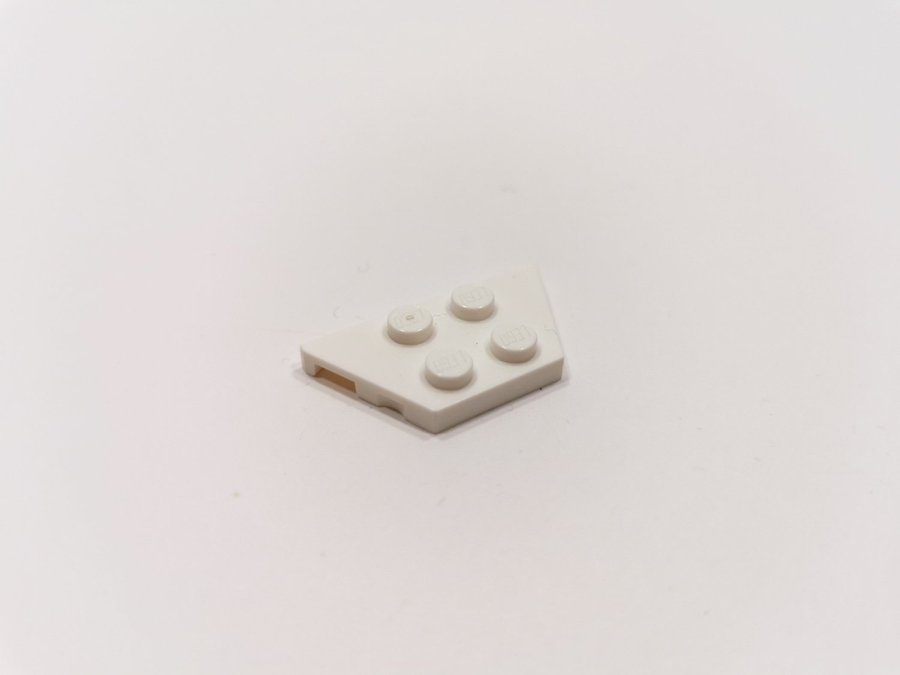 Lego - vinge - plate - hörn - 2x4 - part 51739 - vit