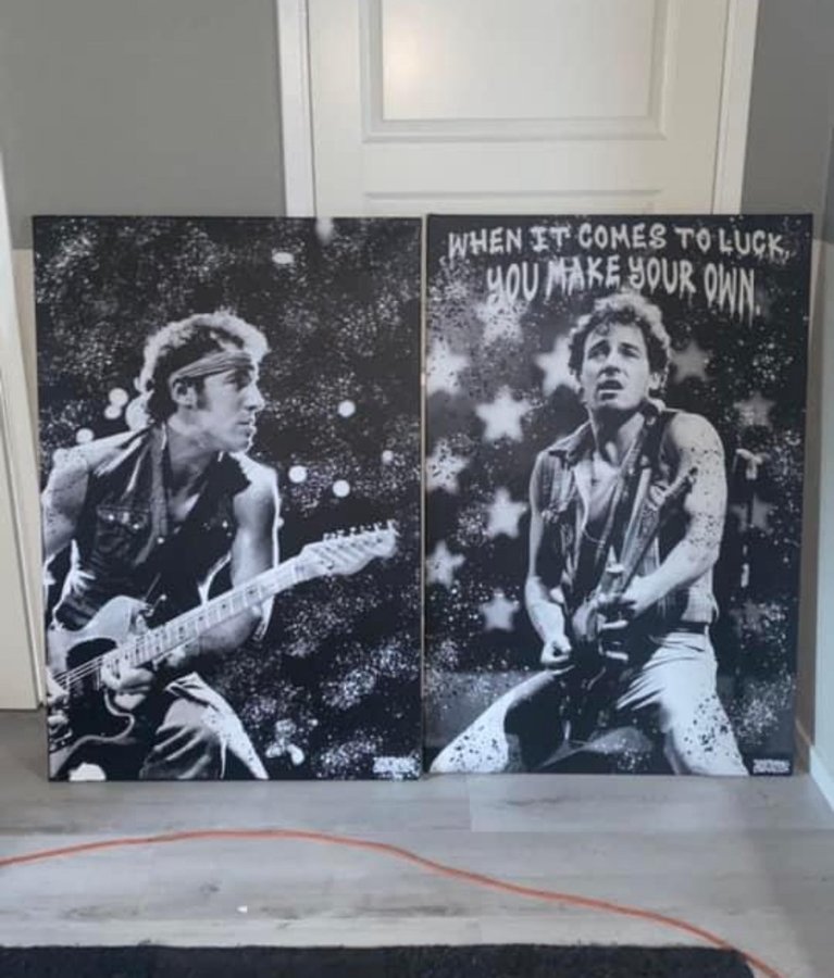 Bruce Springsteen tavlor på canvasduk i stort format 80x120cm