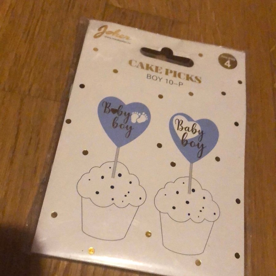 Baby Boy Cake Picks 10-pack