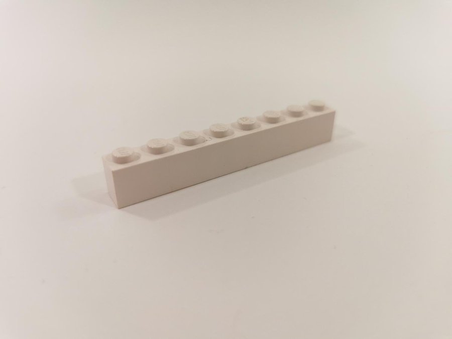 Lego - brick - bas - 1x8 - part 3008 - vit