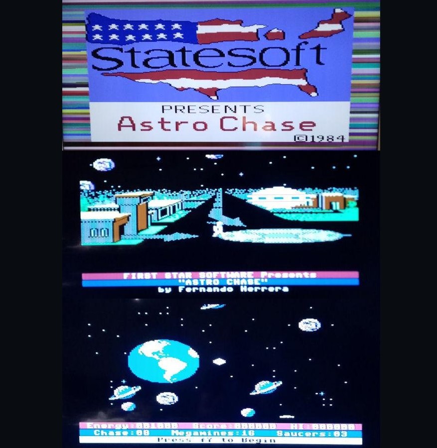 Astro Chase (Statesoft - First Star) ->TESTAD<- Commodore 64 / C64 Spel