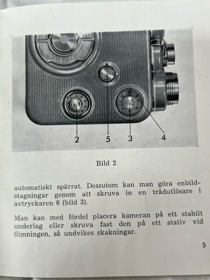 Instruktionshäfte till 8mm filmkamera Eumig c3