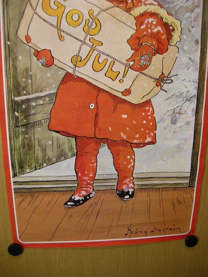 God Jul flicka av Jenny Nyström. Gammal julbonad i papper