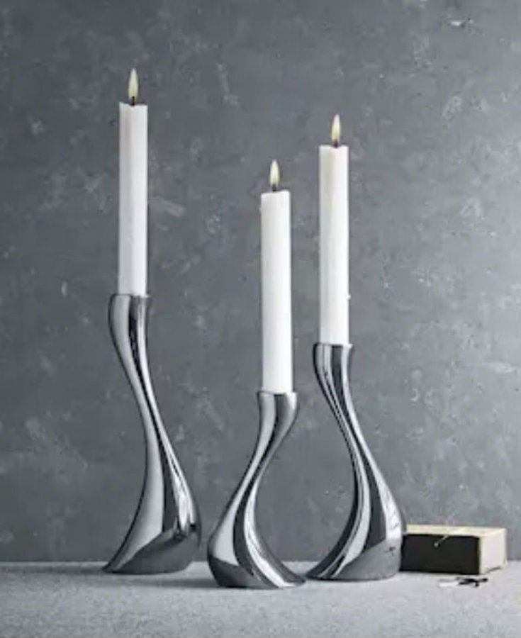 GEORG JENSEN "Cobra" 3 st ljusstakar