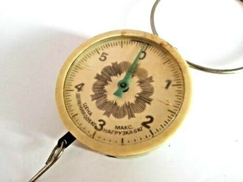 Vintage Russian Spring Balance Scales, circle shape