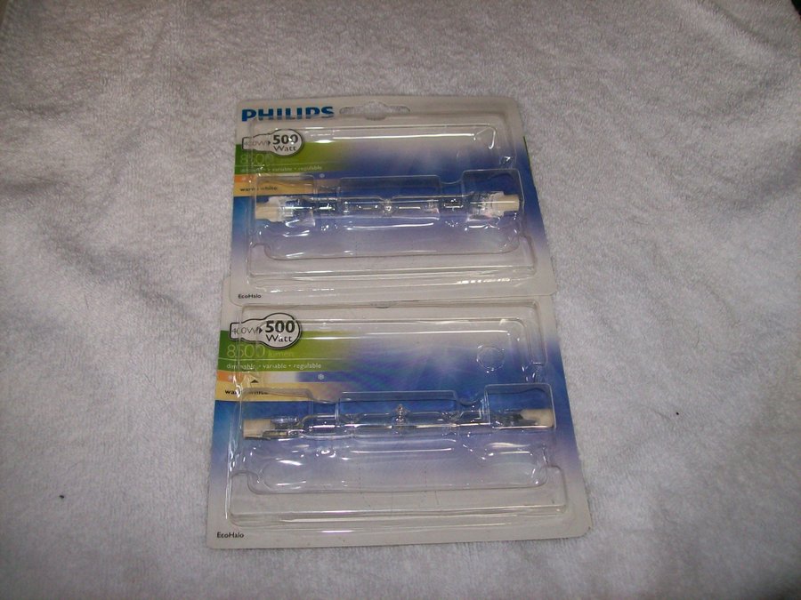 Philips Halogenlampa 500W 2 st