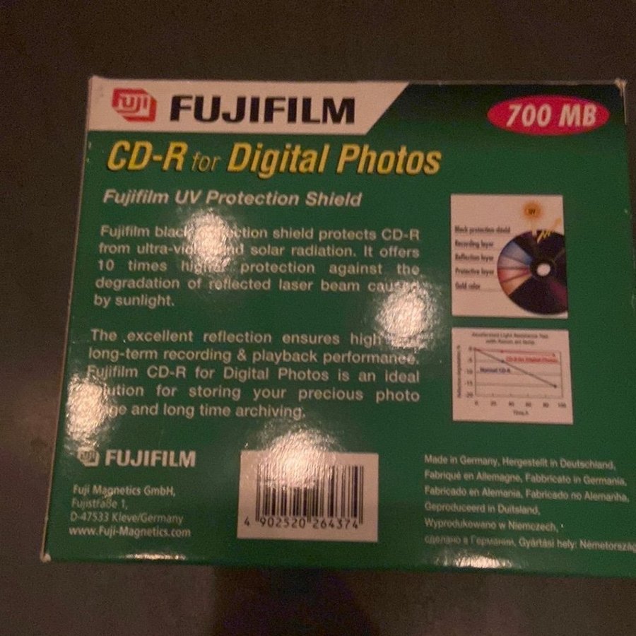 Fujifilm CD-R för digitala foton 700MB 10-pack