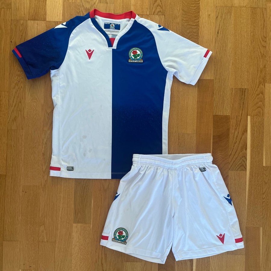 Blackburn Rovers FC fotbollströja och shorts i stl JR 146-158 cm