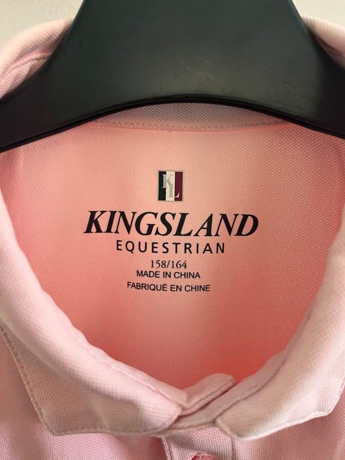 Kingsland mörkblå och rosa pikétröja storlek 158/164