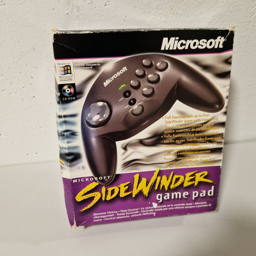 Microsoft SideWinder Game Pad handkontroll pc retrodator dos windows