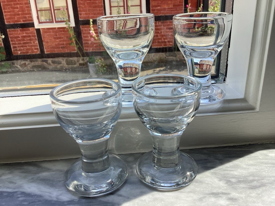 4 st SNAPSGLAS RUBEN - SIGNE PERSSON-MELIN - BODA GLASBRUK - HANDDRIVET