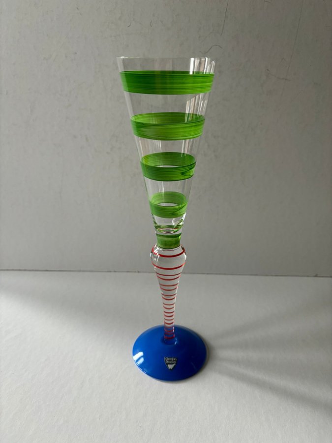 Orrefors Clown Champagne glas Design Anne Nilsson