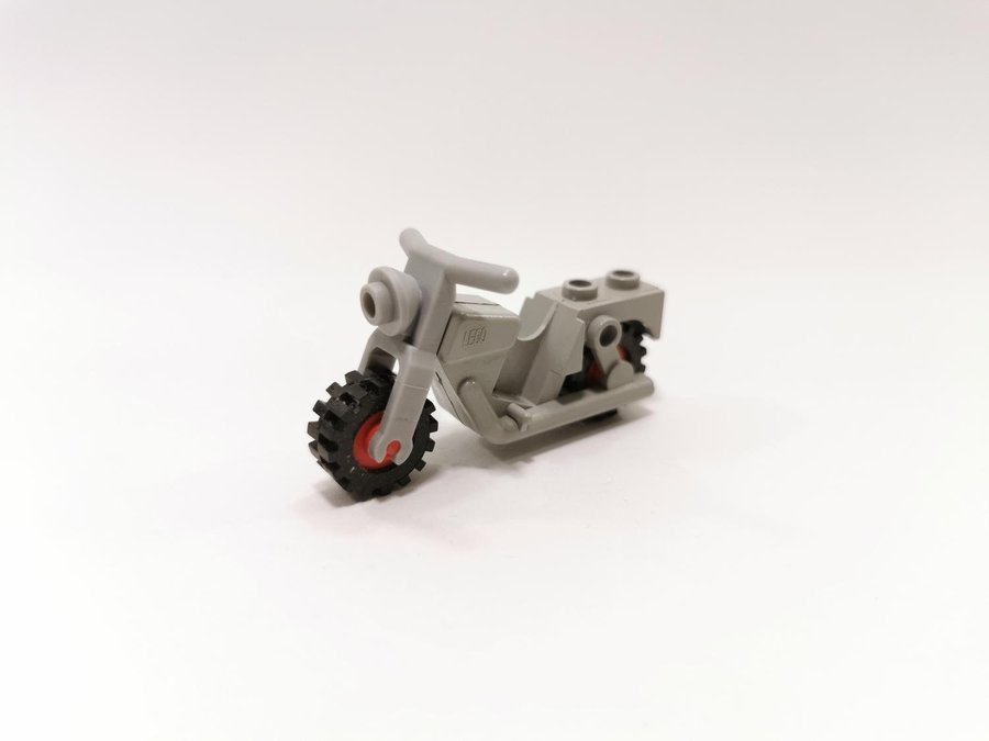 Lego - fordon - motorcykel - x81c01 - ljusgrå (old light gray)