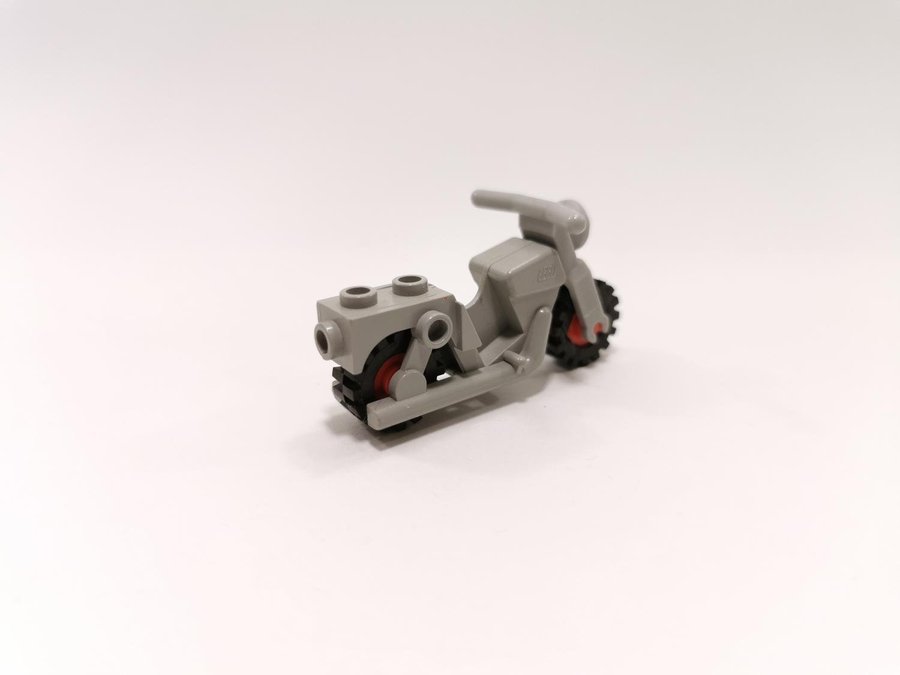 Lego - fordon - motorcykel - x81c01 - ljusgrå (old light gray)