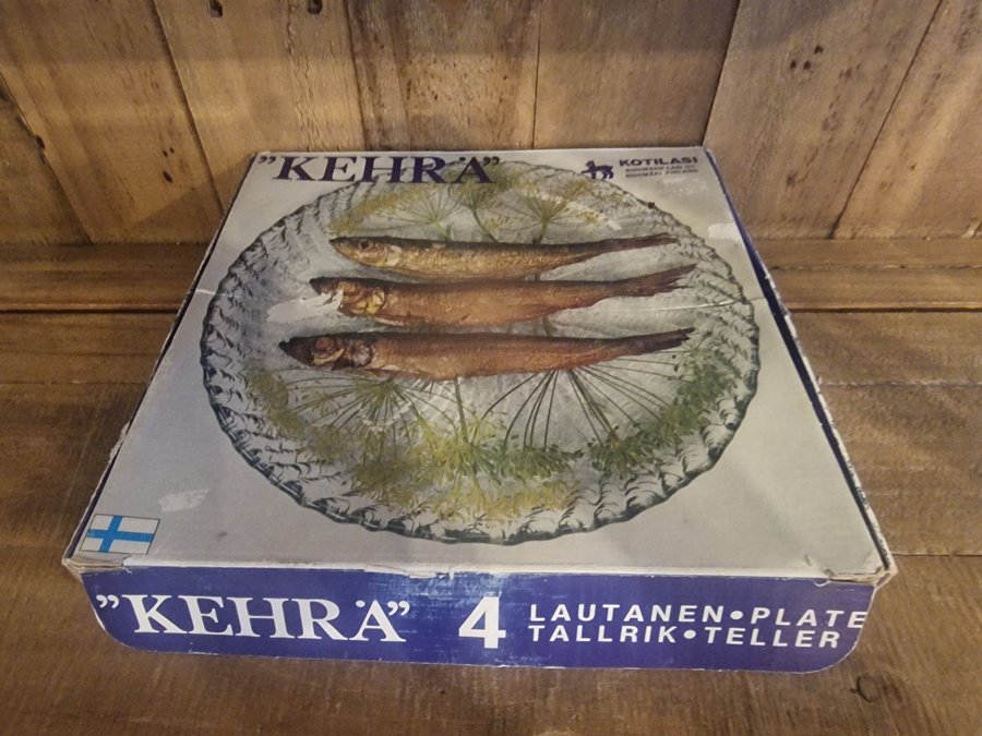 Retro mattallrikar 4 st Riihimäen Lasi Nanny Still Kehrä