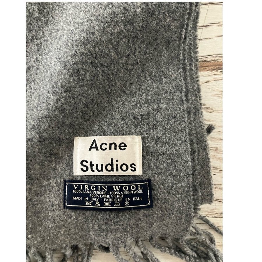 Acne studios Fringe wool scarf melange oversized