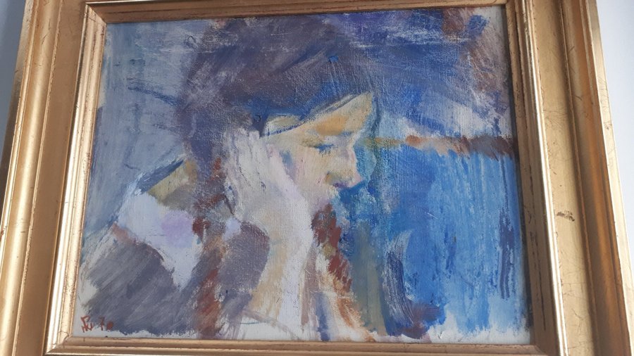 Original POUL NIELSEN Signed Oil Målning. Oljemålning. Oliemaleri. Dansk Tavlor