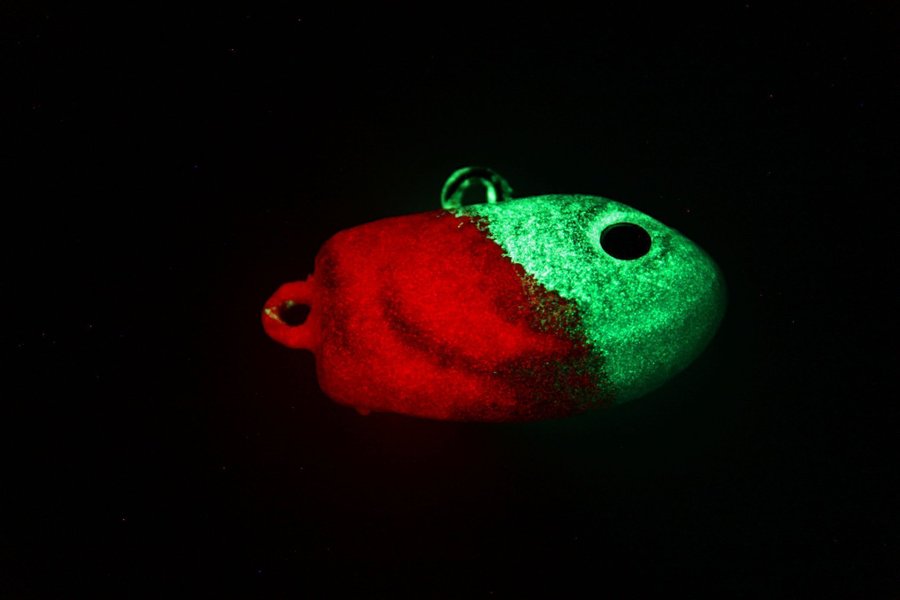 Glows in Dark Jigg Skalle Fish Head 75g (Spinnare Skeddrag WobblersFiske Drag)