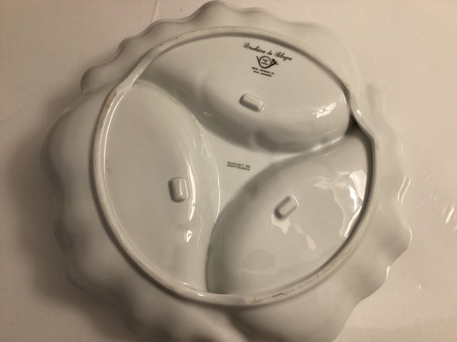 Fantastisk Limoges Porcelaine Sologne kakfat, fackindelad, , mästerligt arbete