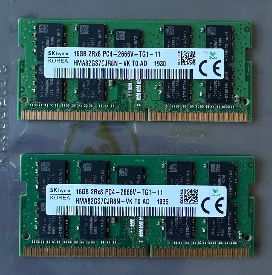 DDR4 32Gb (2x16) 2666MHz so-dimm SK Hynix