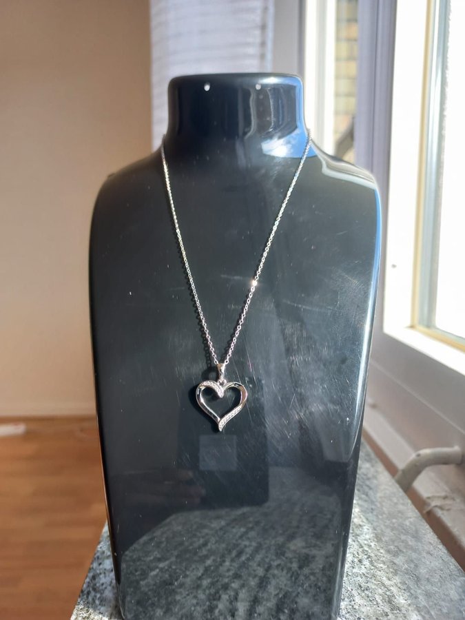 New 925 sterling silver heart pendant chain