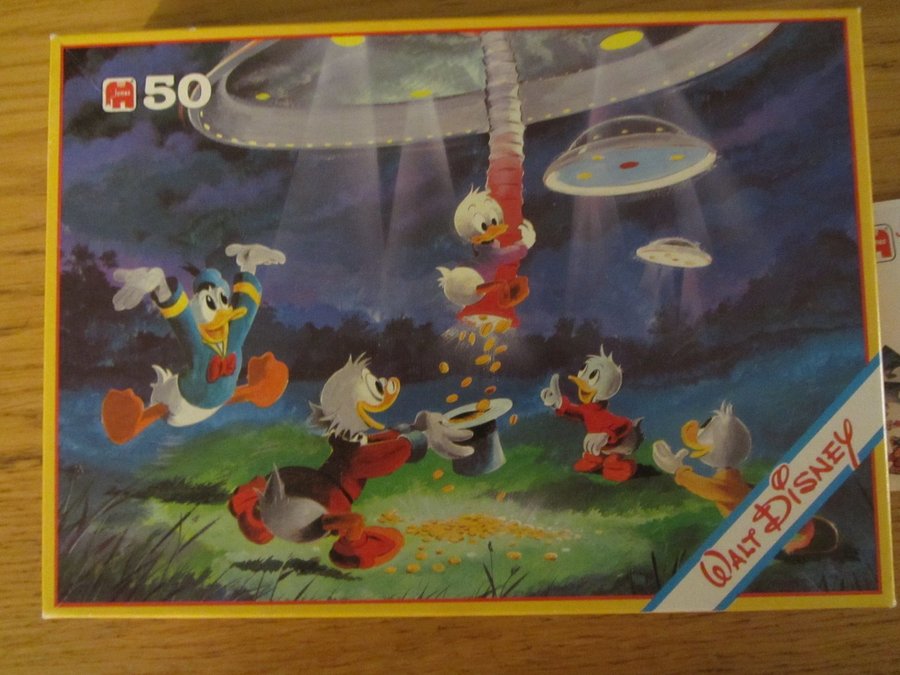 50 Bitar Pussel Kalle Anka Walt Disney Seriefigur Puzzle Retro Samlare Äldre