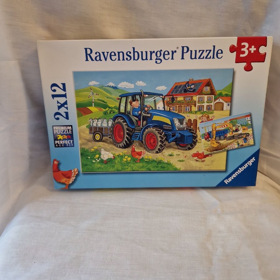 Ravensburger Pussel, 2 i 1 pussel, 12bitarx2