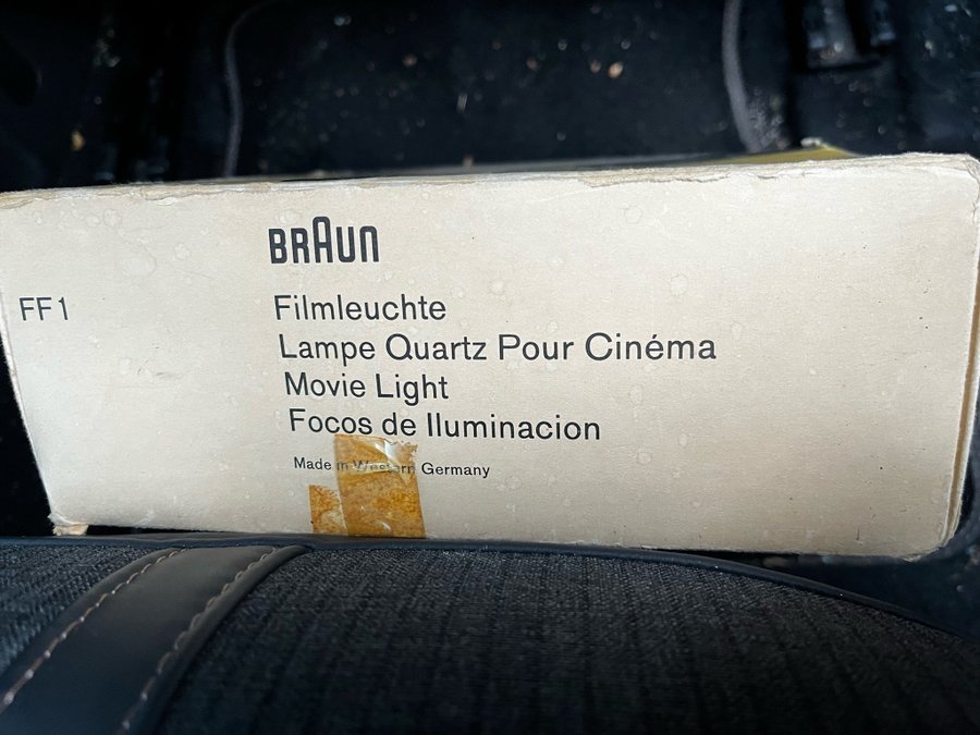 Kameralampa Braun FF1 Vintage movie light 60-tal