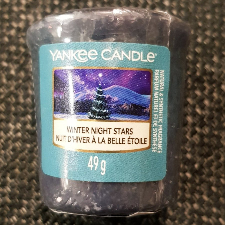 Yankee Candle, doftljus, "Winter Night Stars", JUL, Billig frakt.