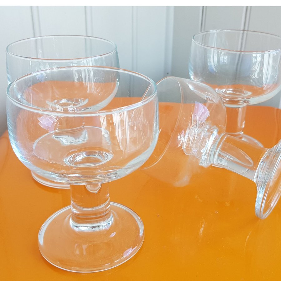 4 st Ölglas Vinglas Scandia Luminarc France Retro 70- tal