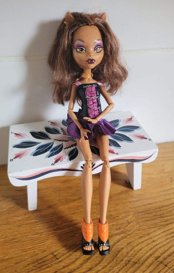 MONSTER HIGH - CLAWDEEN WOLF - BLINKAR - RÖR HUVUD OCH ARMAR