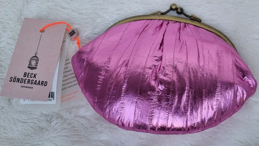 Beck Söndergaard plånbok börs Granny purse Pink Metallic Ny med lapp!