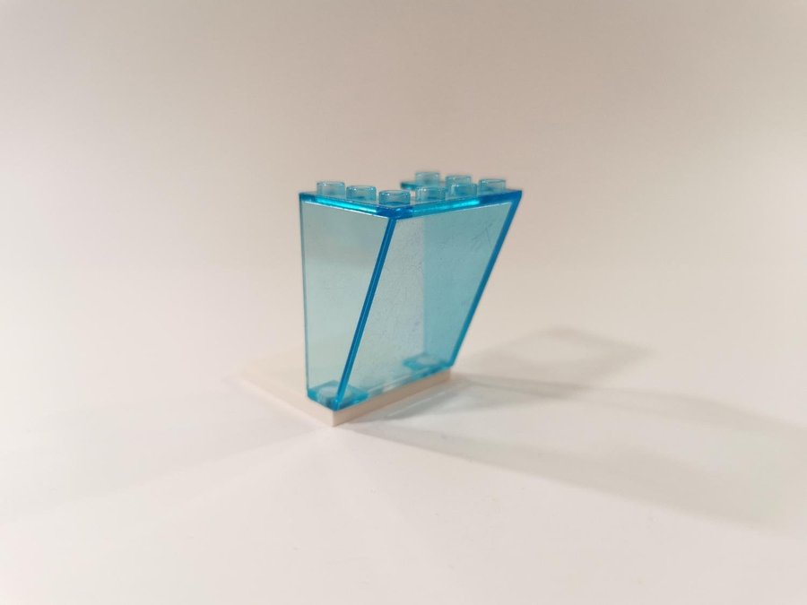 Lego - transparent - ruta - Windscreen - part 4872 - trans light blue - blå