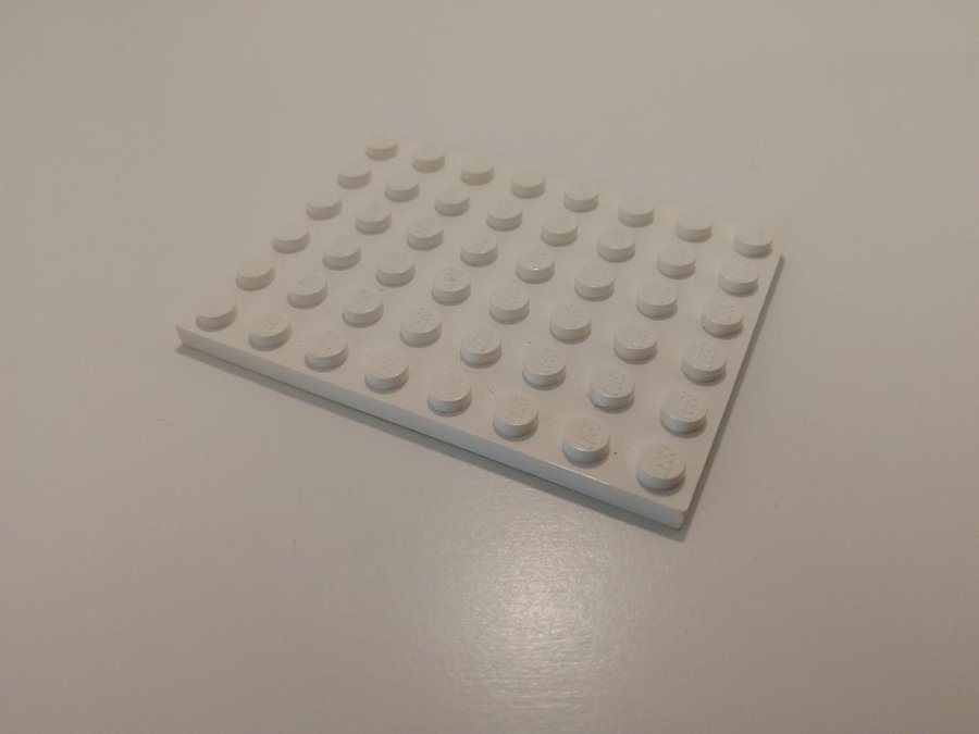 Lego - platta - plate - 6x8 - part 3036 - vit