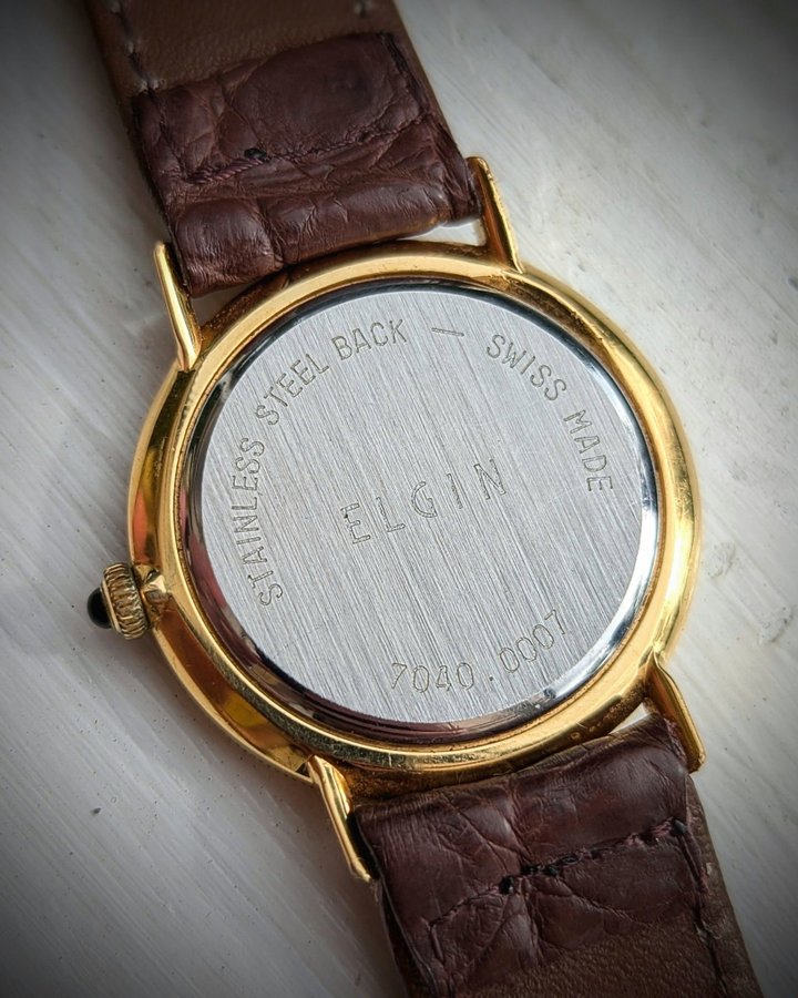 Elgin guldpläterad klocka 7040-007