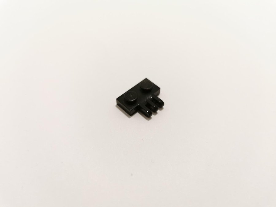 Lego - hinge - ledad - 3F on side - 1x2 - part 2452 - svart