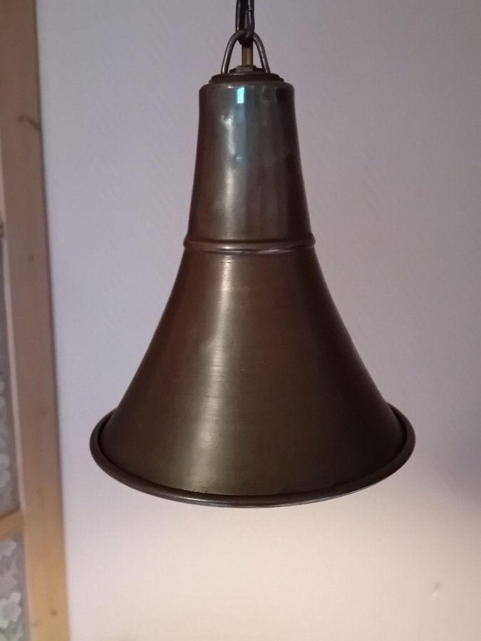 Taklampa /Fönsterlampa koppar konisk, industris