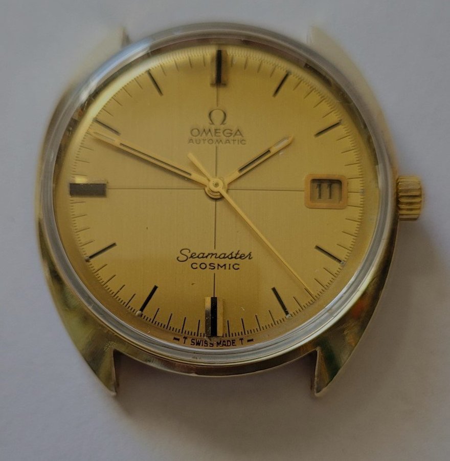 Omega Seamaster Cosmic Automat nyservad nytt glas + band