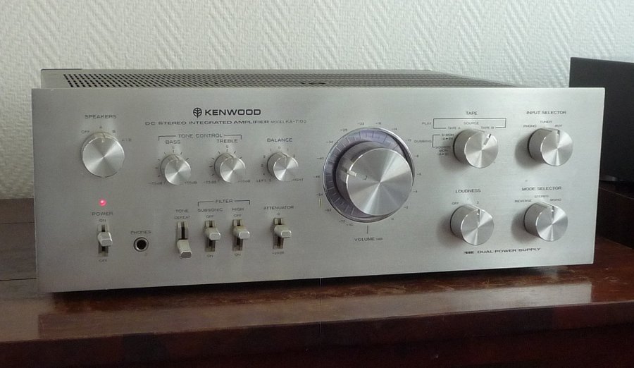 KENWOOD KA-7100, vintage stereo förstärkare, ny servad med garanti