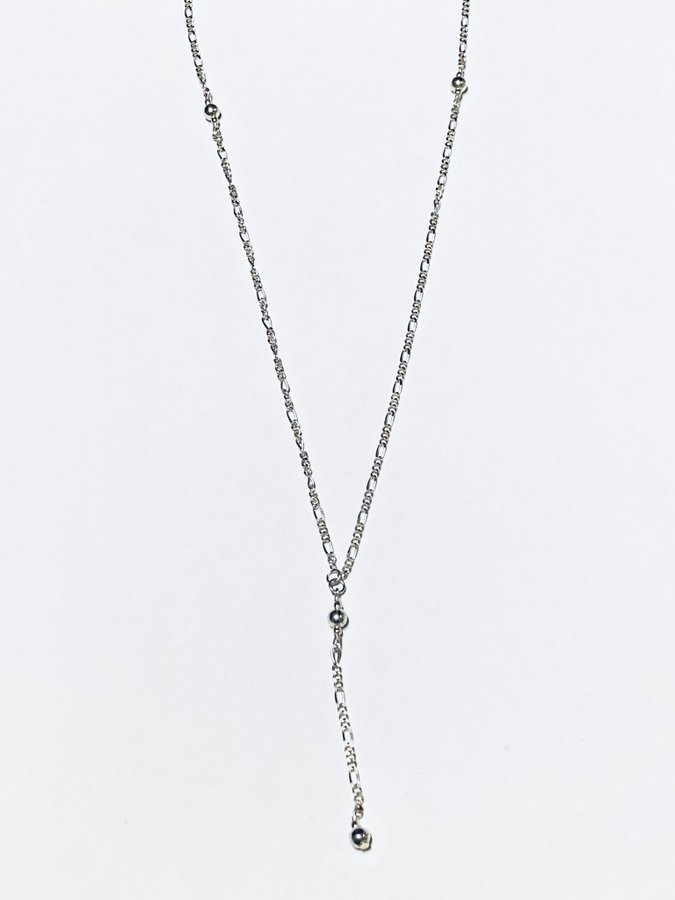 Långt silverhalsband Figaro 80cm oanvänt