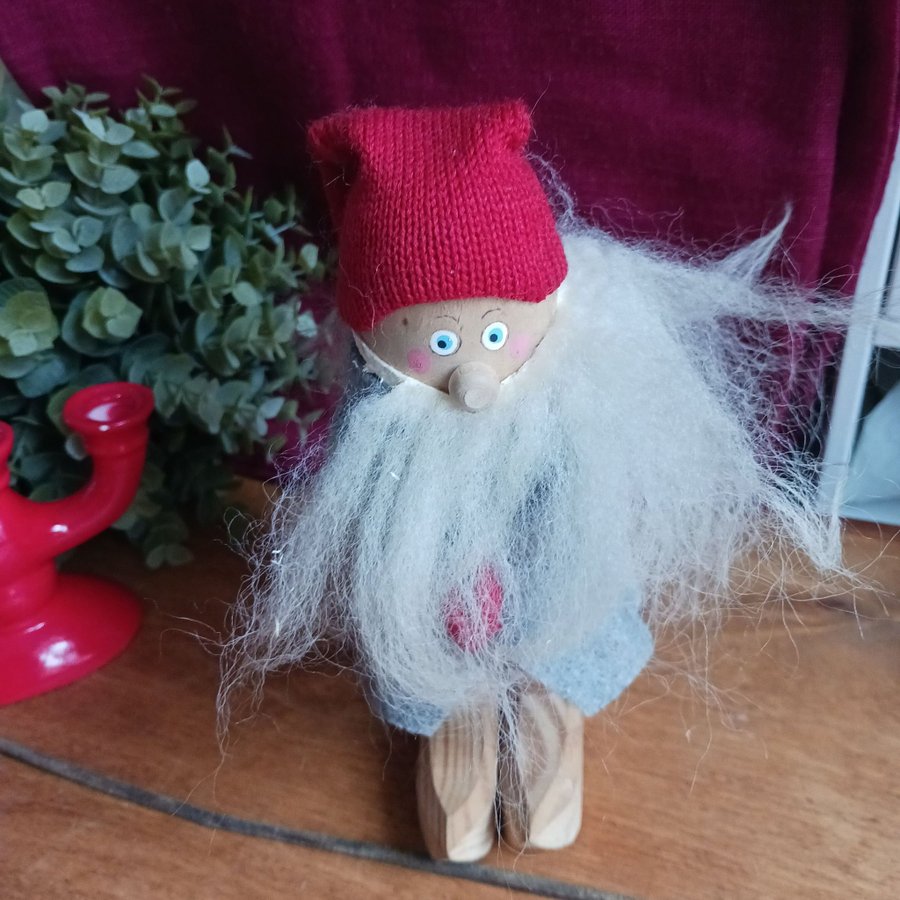 VINTAGE Tomte i trä * SWEDEN KLINTÅS DESIGN