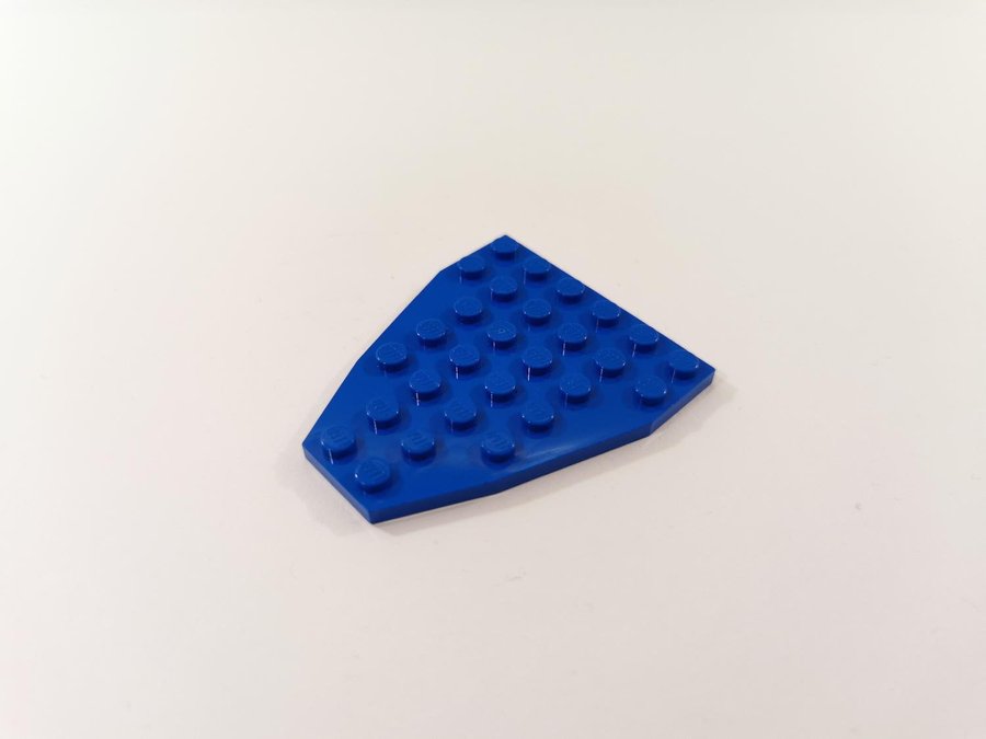 Lego - vinge - wedge - plate - 7x6 - part 2625 - blå