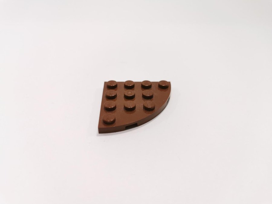 Lego - vinge - plate - hörn - 4x4 - part 30565 - brun (reddish)